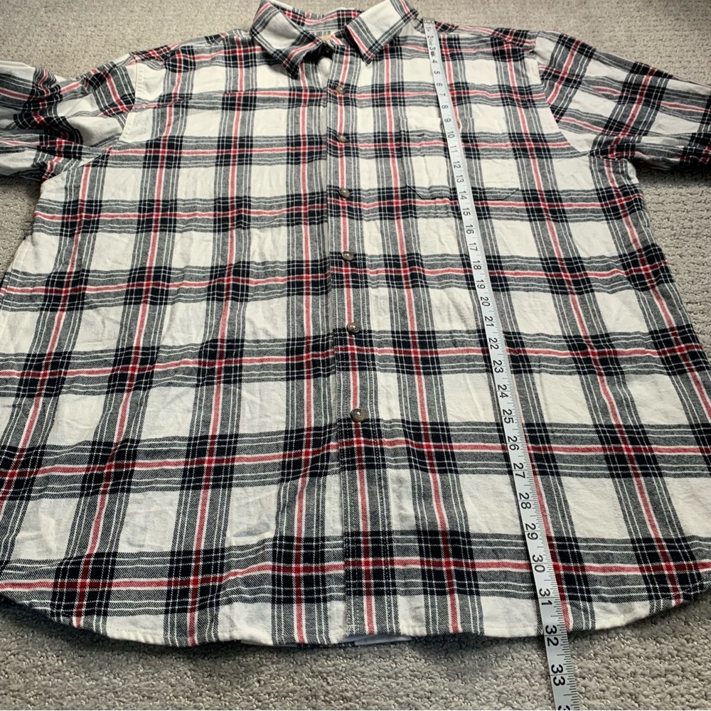 Blue Mountain Cotton Flannel Red Plaid Button Front Shirt MEN’S XL - Picture 8 of 8